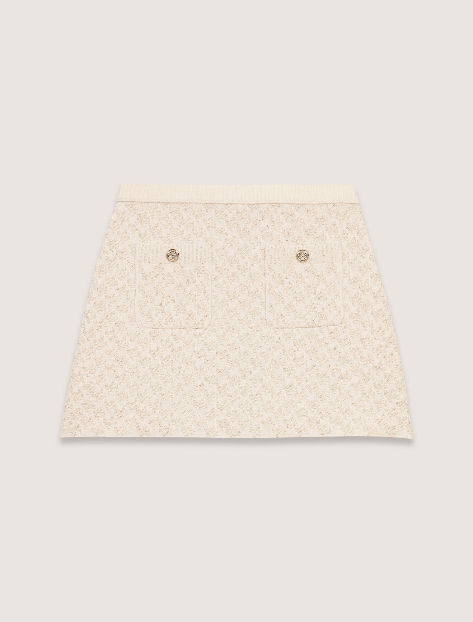 Falda de punto efecto tweed