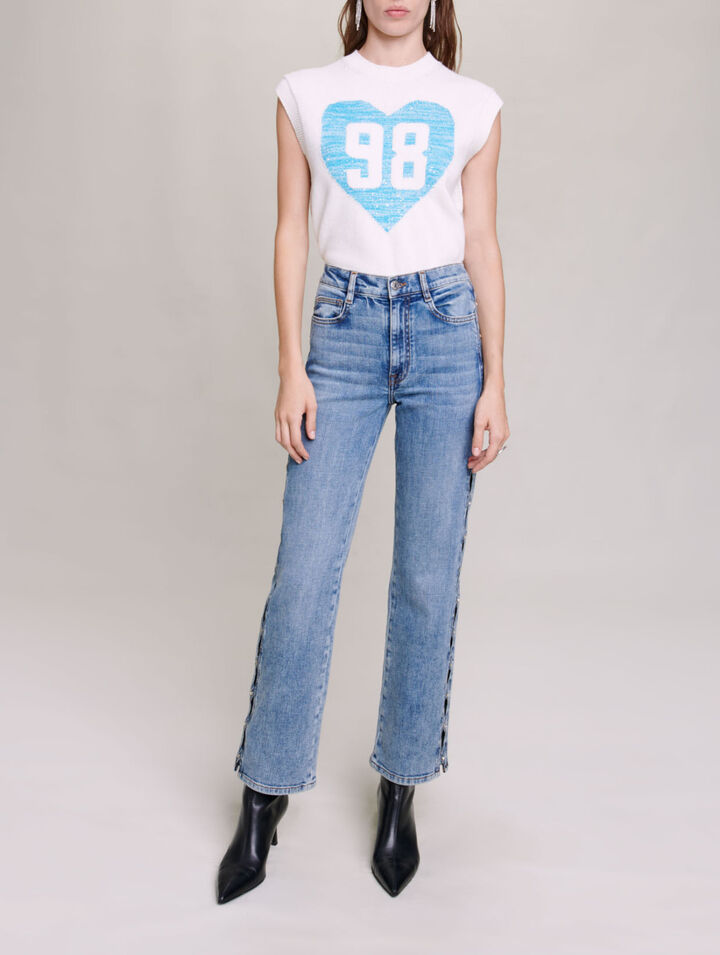 Jersey sin mangas con corazones