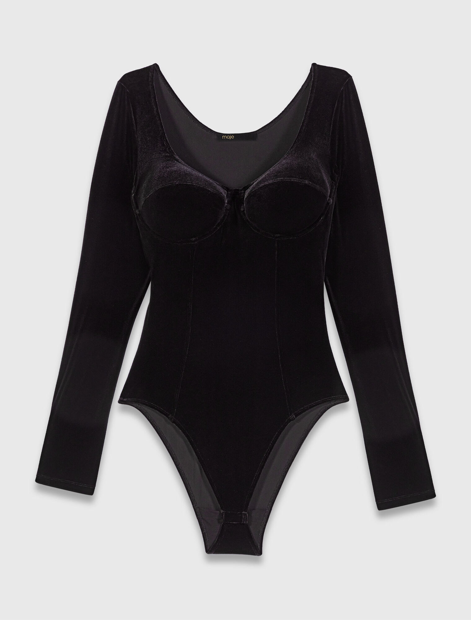 Body de terciopelo y detalles corsé