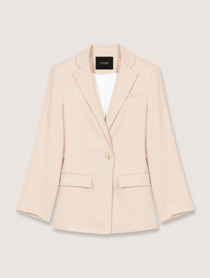 Chaqueta de mezcla de lino