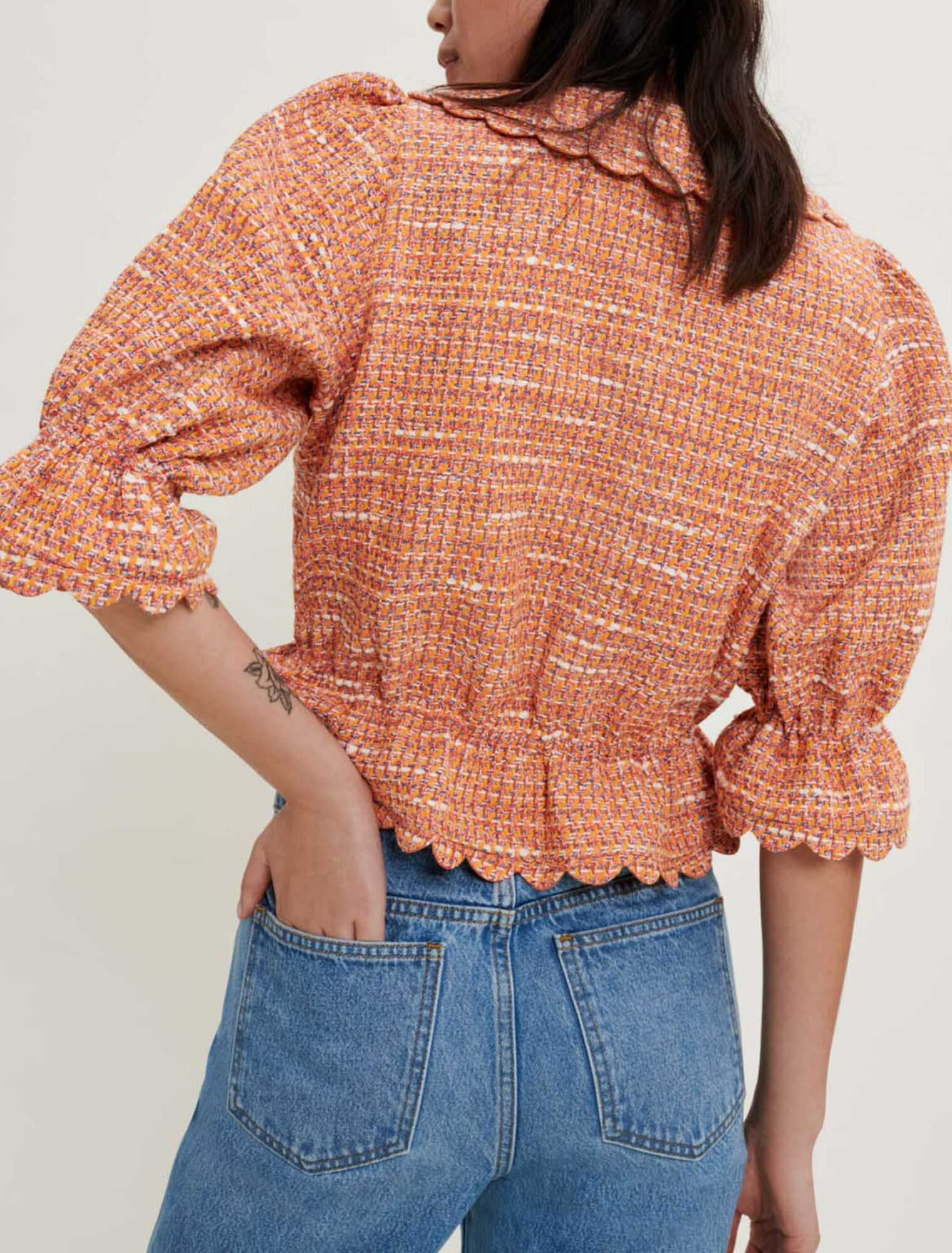 Chaqueta croquet de tweed pequeña