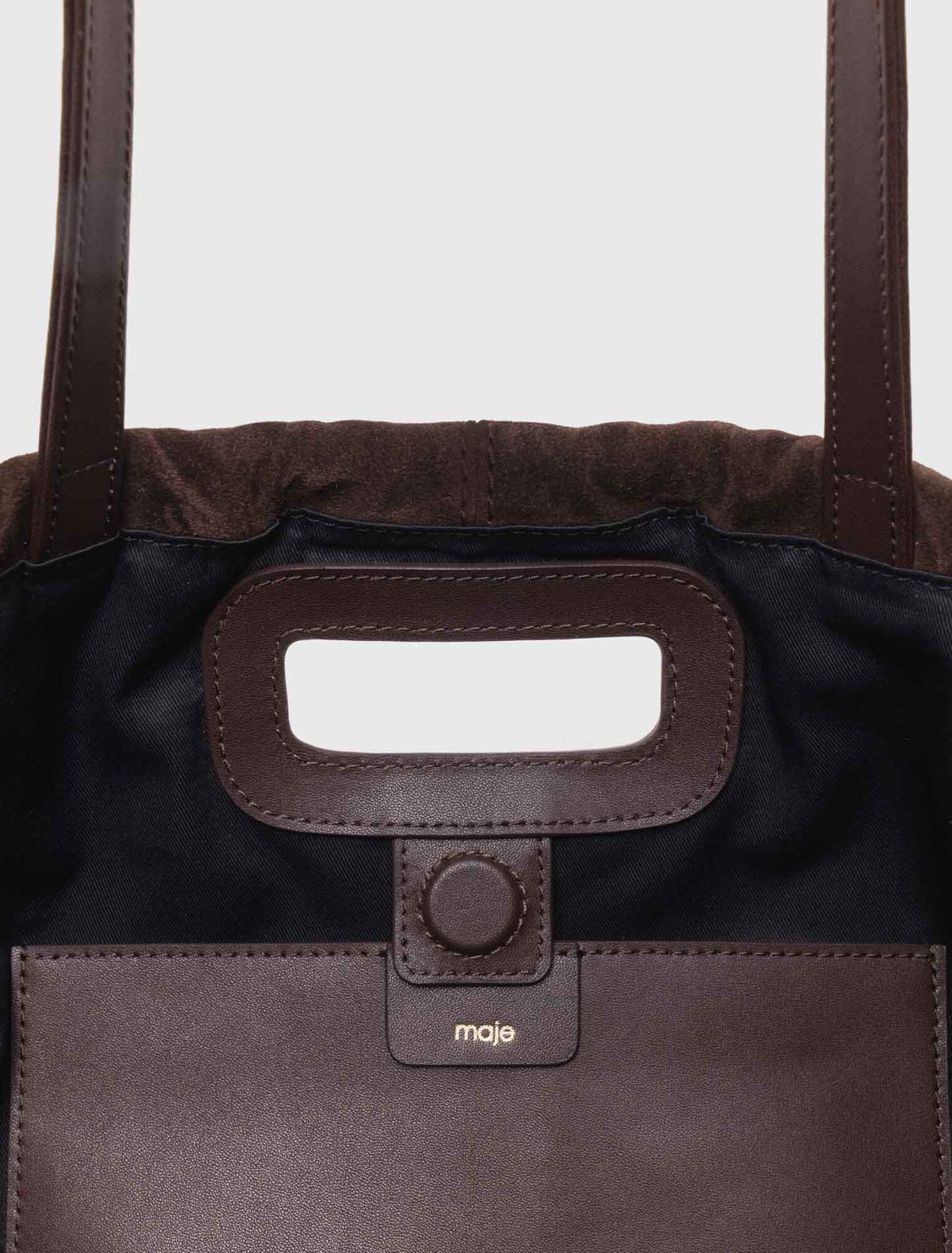 Bolso M tote de piel serraje