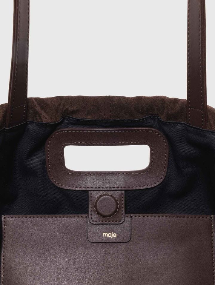 Bolso M tote de piel serraje