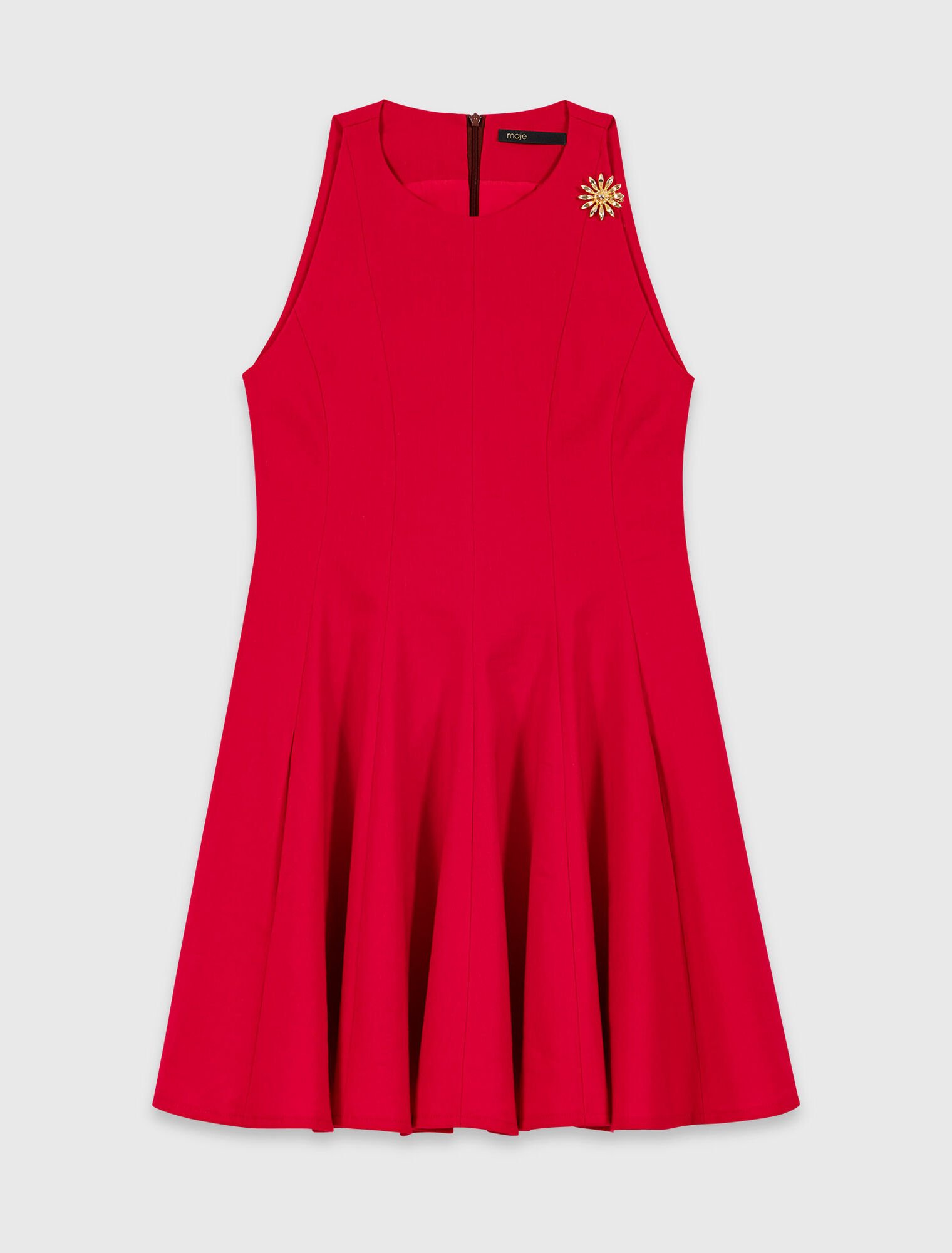 Vestido corto evas&eacute; mezcla lino