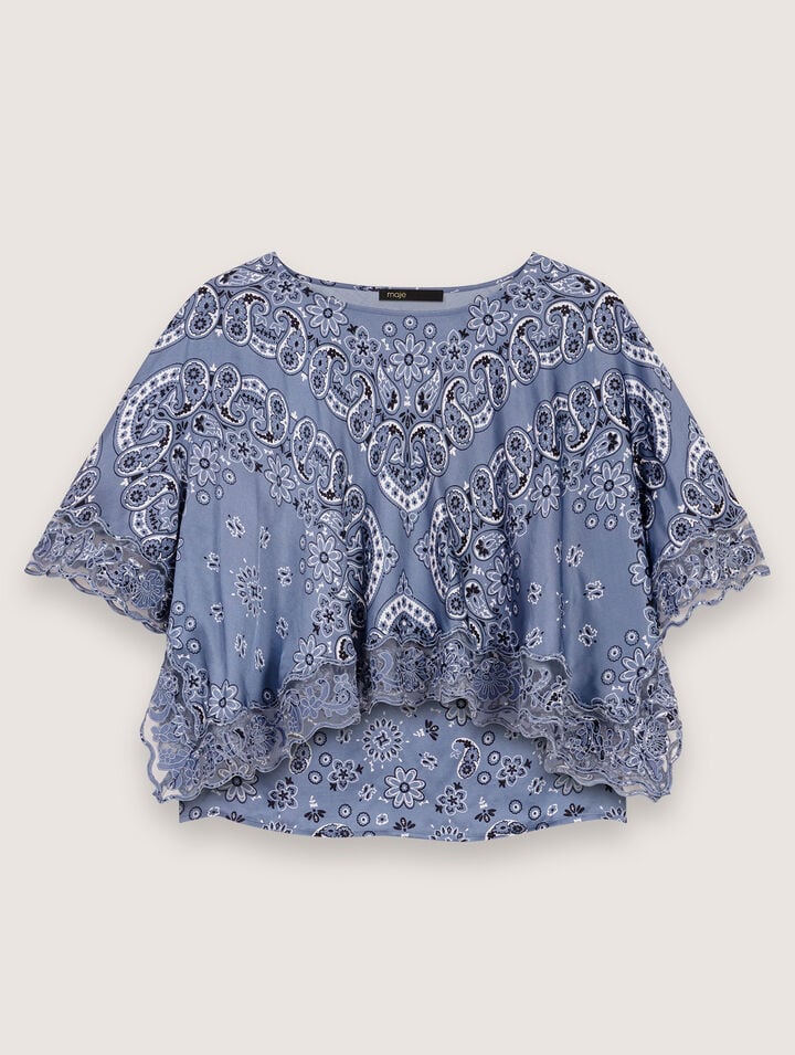 Top estampado fluido