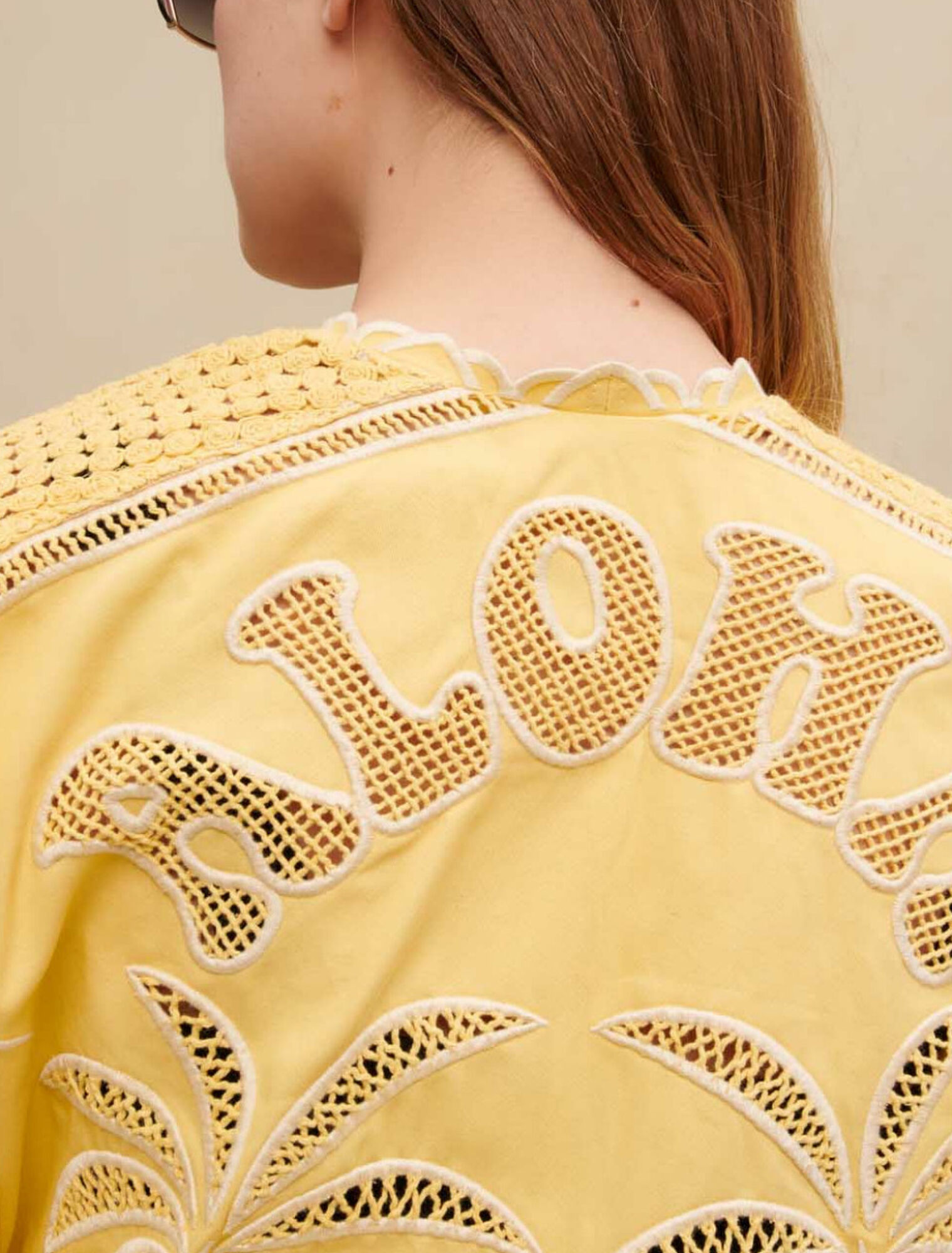 Chaqueta kimono bordada
