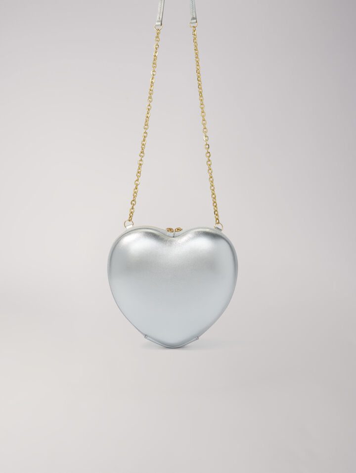 Bolso de corazón de cuero