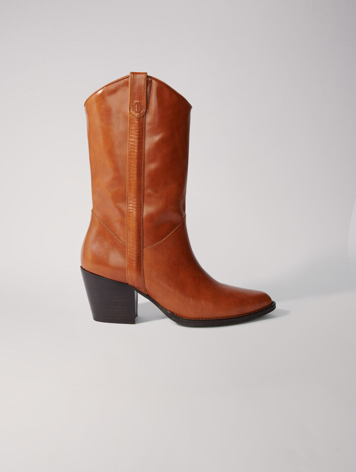 Botas de piel con tacón
