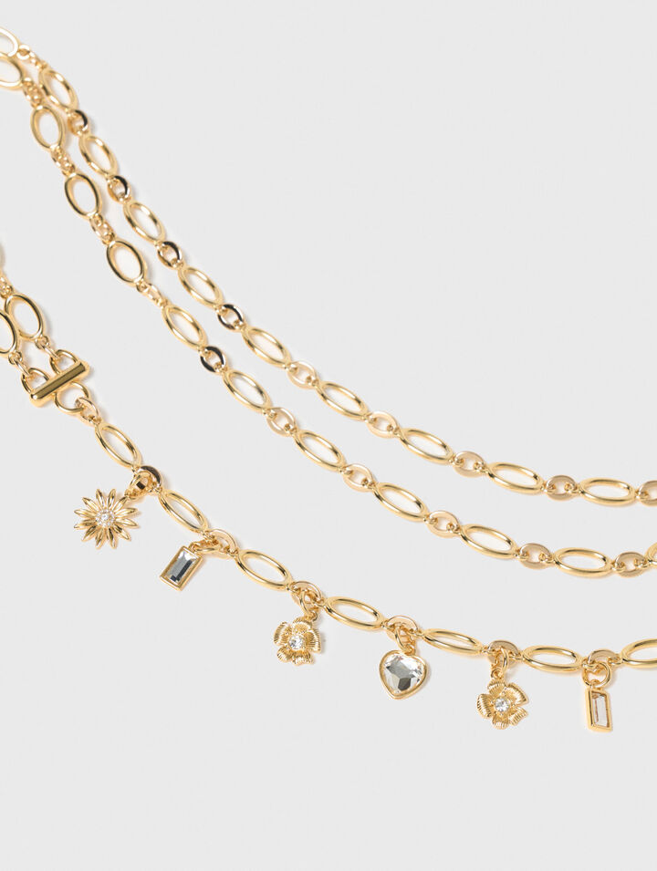 Cintur&oacute;n de cadena doble con charms