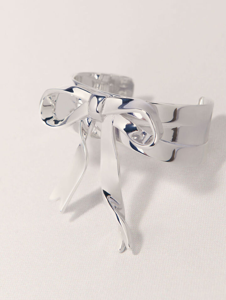 Brazalete lazo plateado