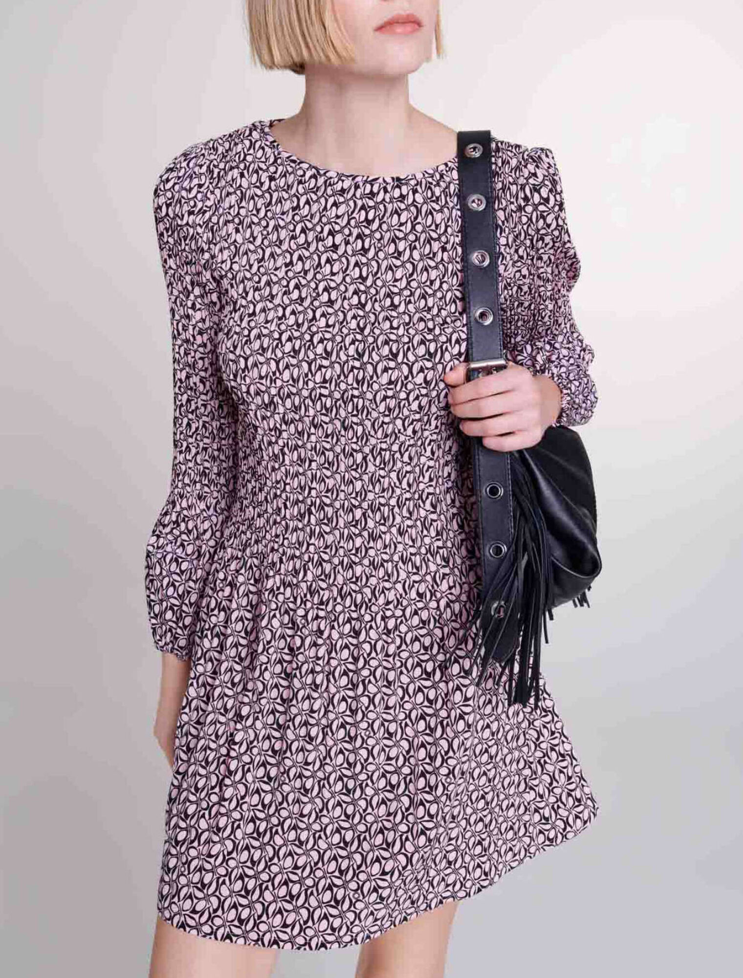 Vestido corto con estampado