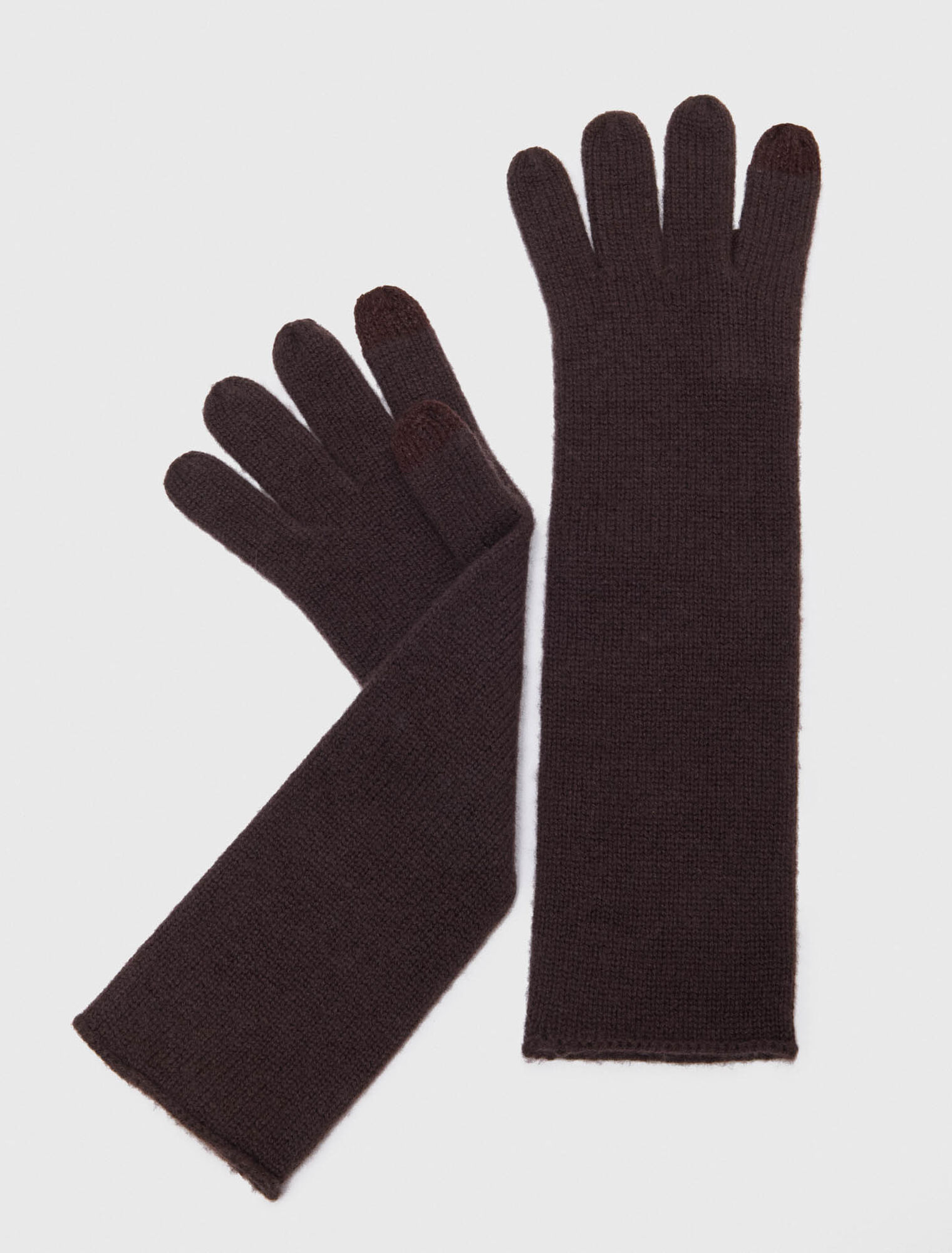 Guantes largos de lana y cachemira