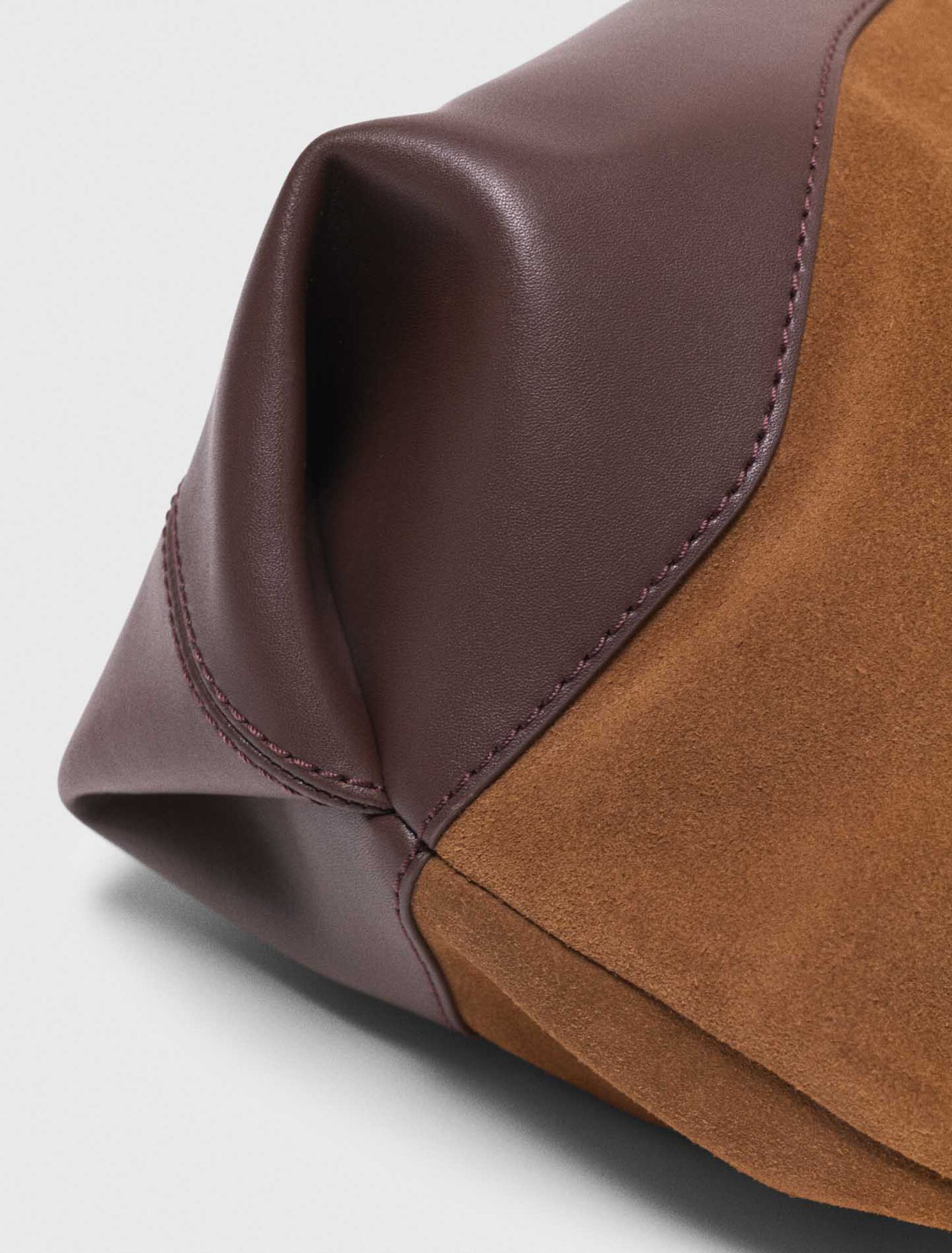 Bolso M Tote de piel y ante