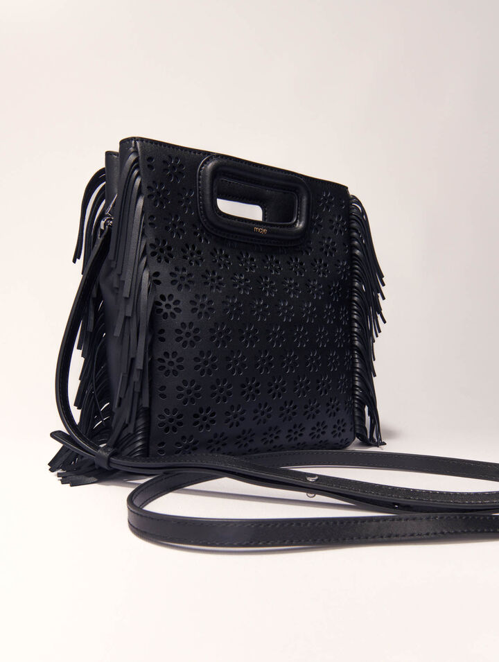 Bolso M de piel perforada
