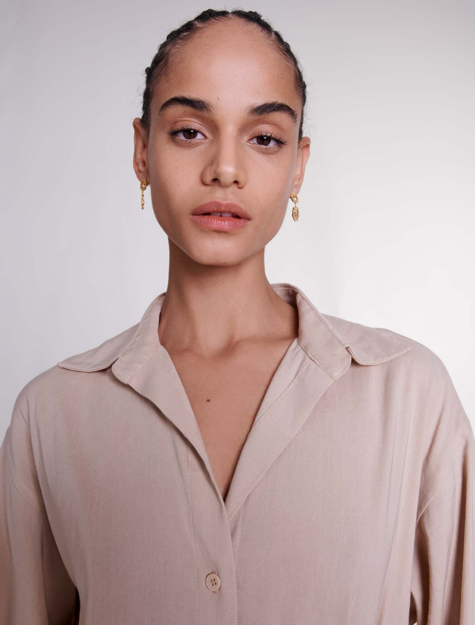 Vestido midi de lino
