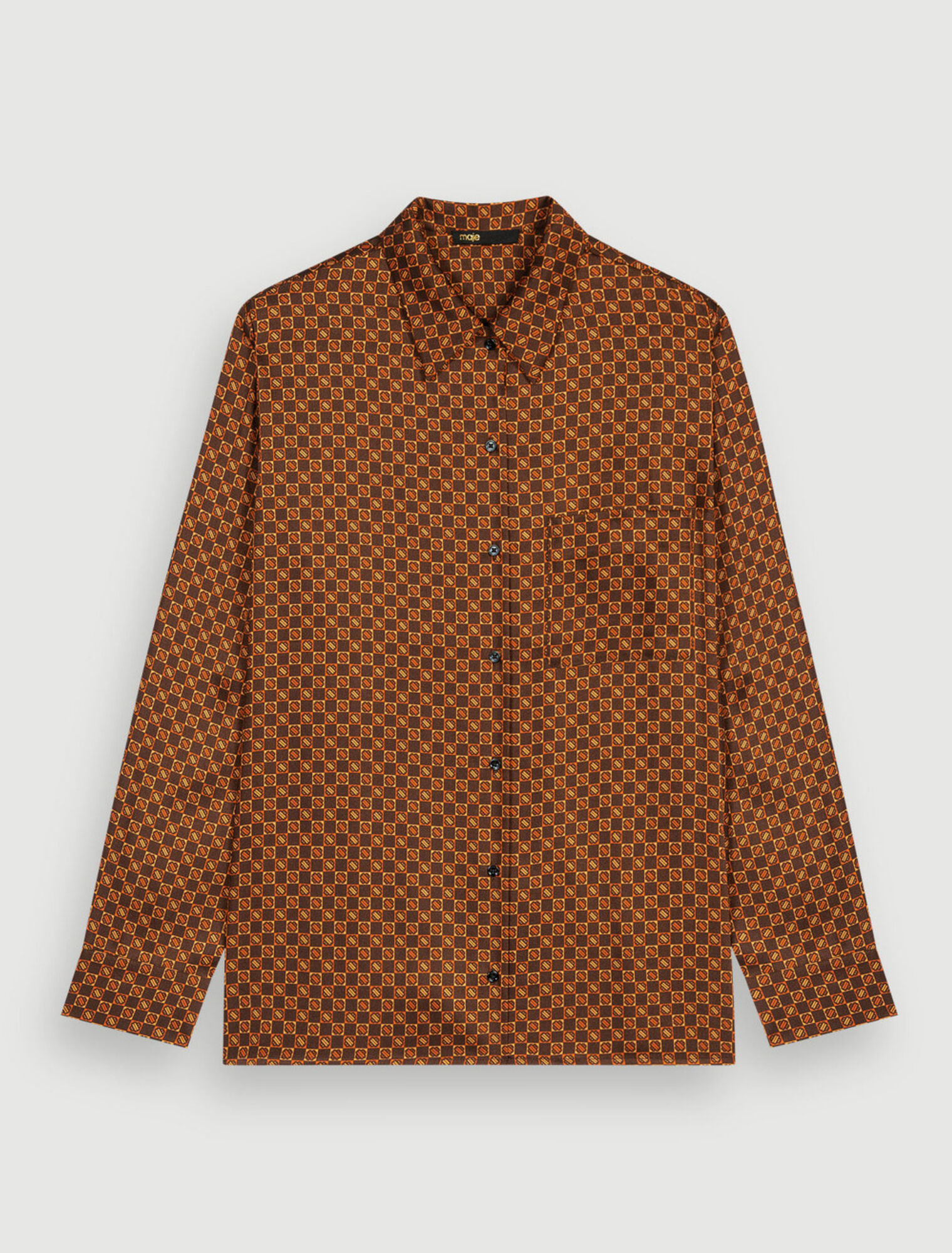 Camisa de satén estampada Mini Clover