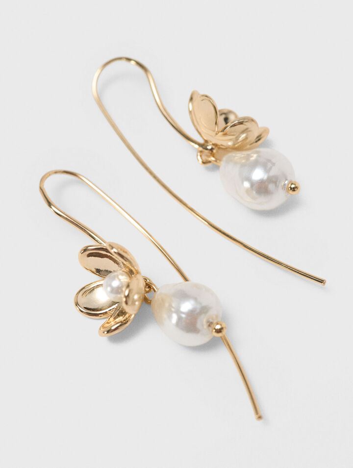 Pendientes finos con flor