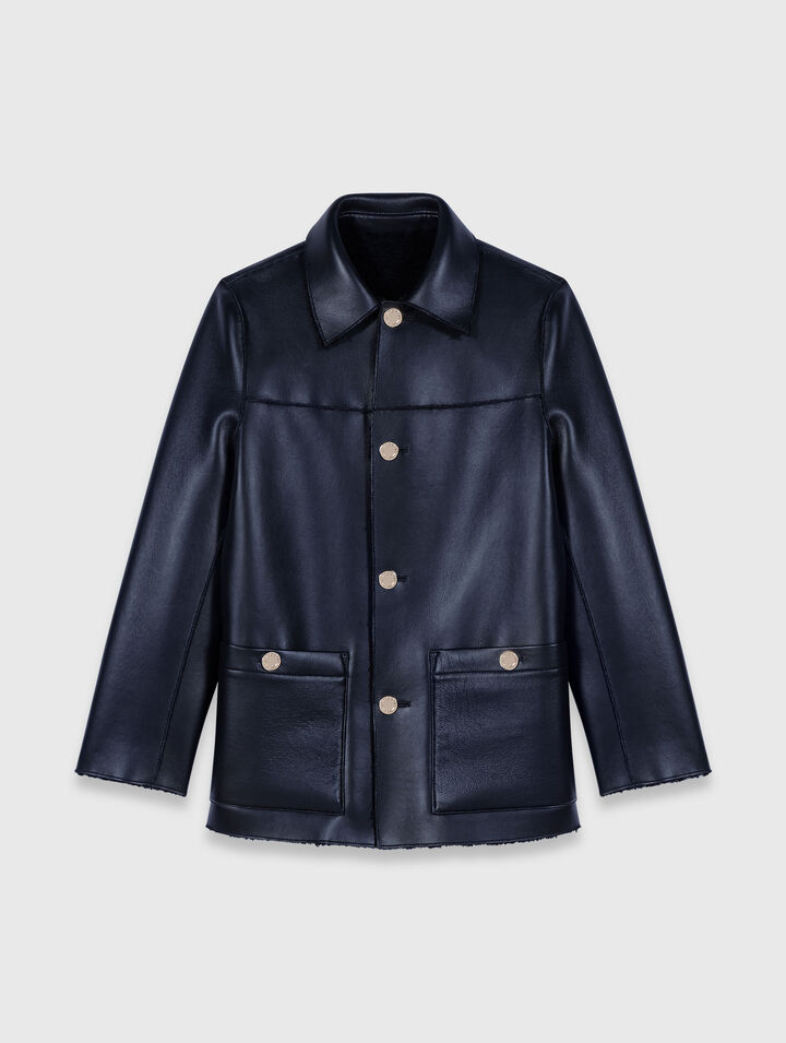 Piel cordero sintética reversible