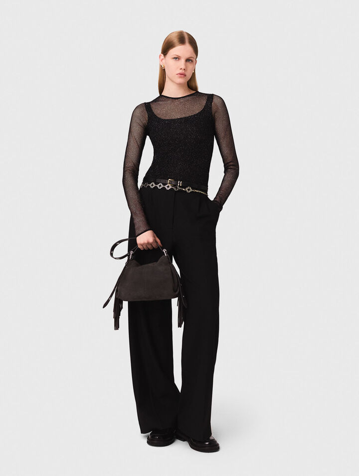Top de punto con strass