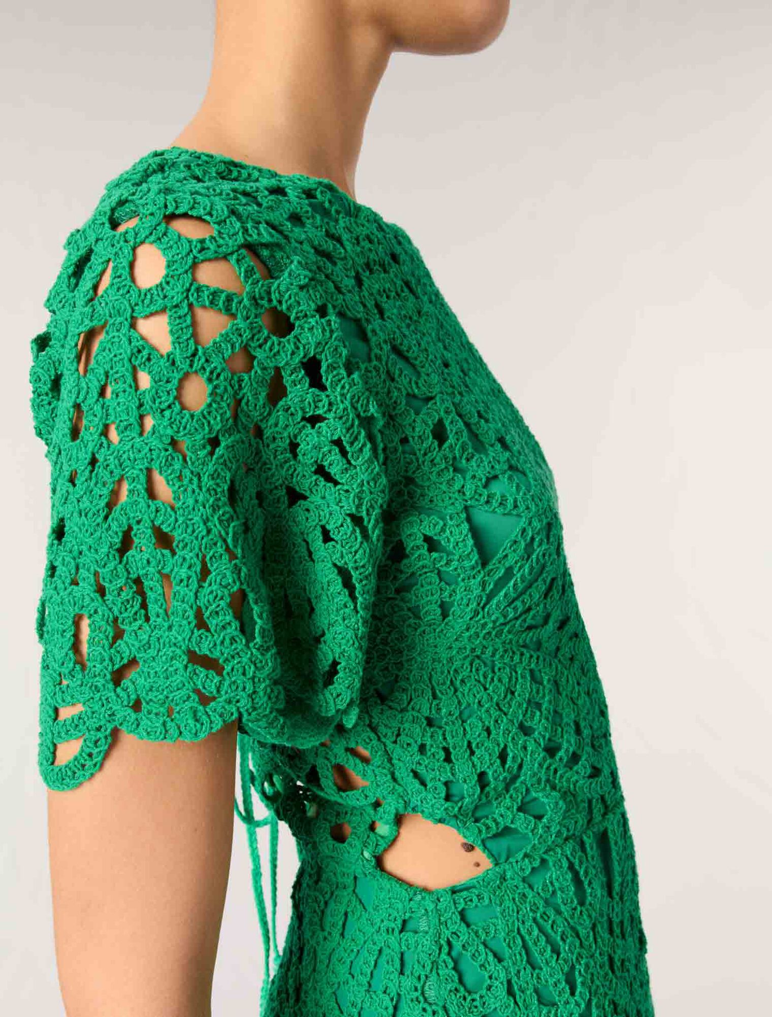 Vestido corto de ganchillo