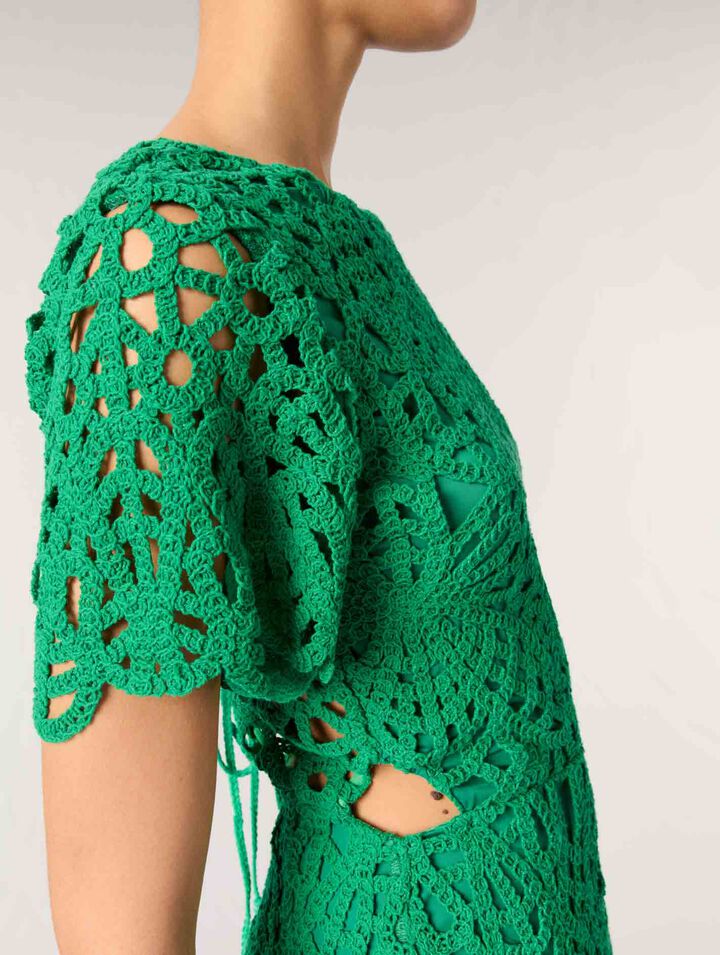 Vestido corto de ganchillo