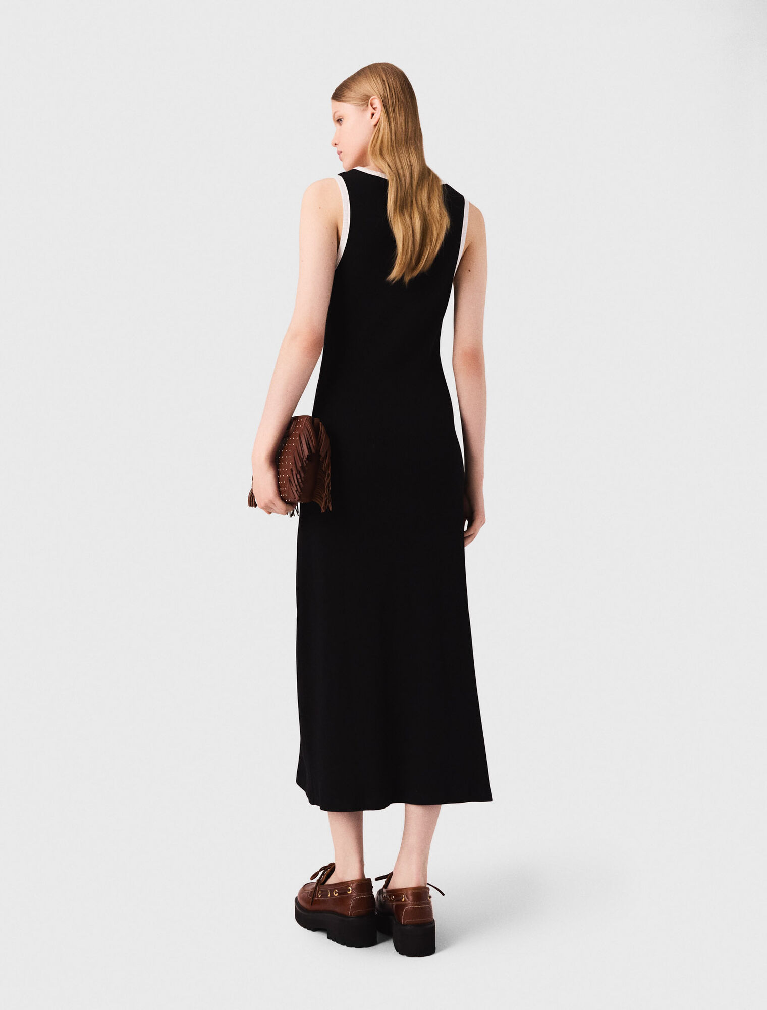 Vestido de tirantes de punto jersey