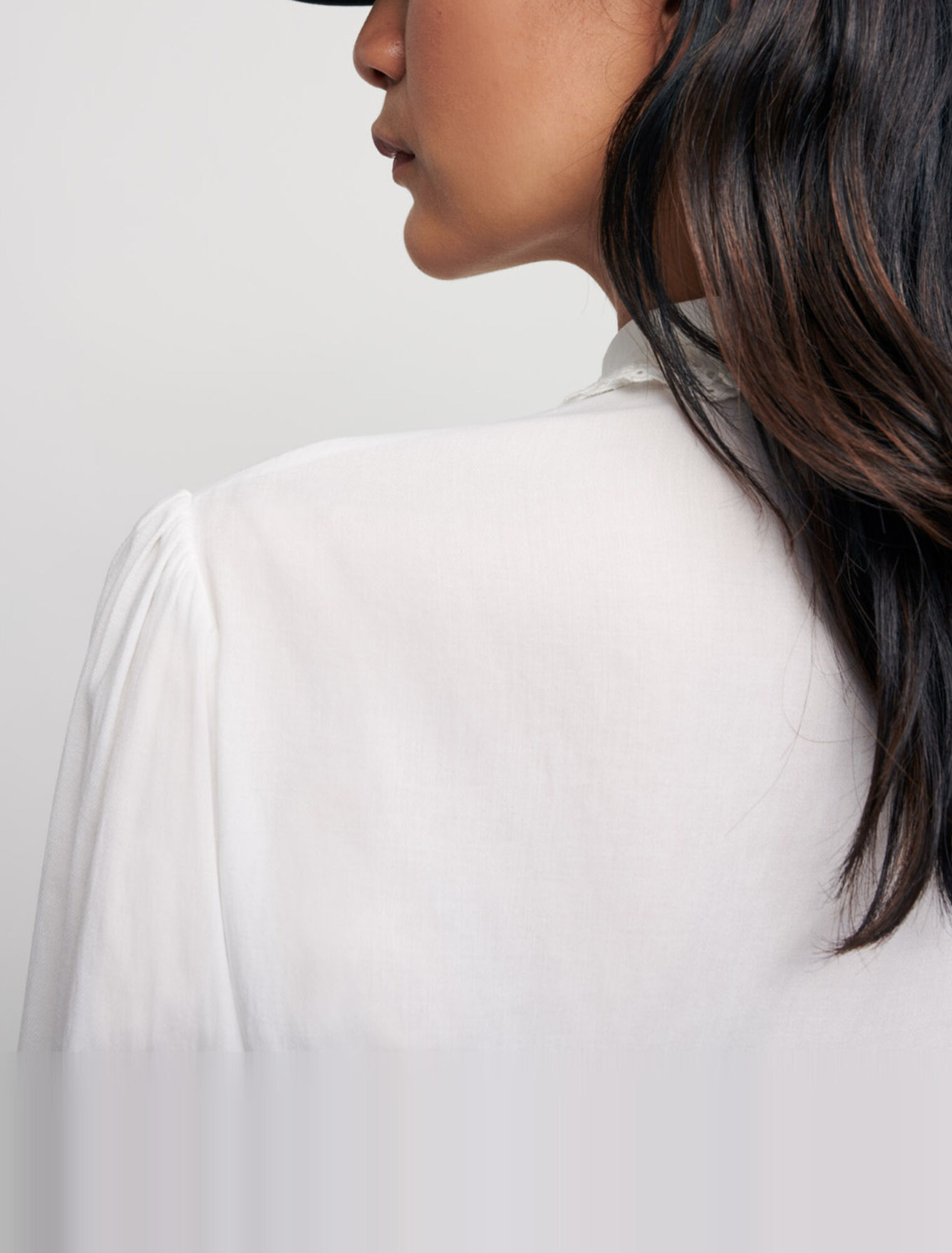 Camisa de gasa con cuello bebé