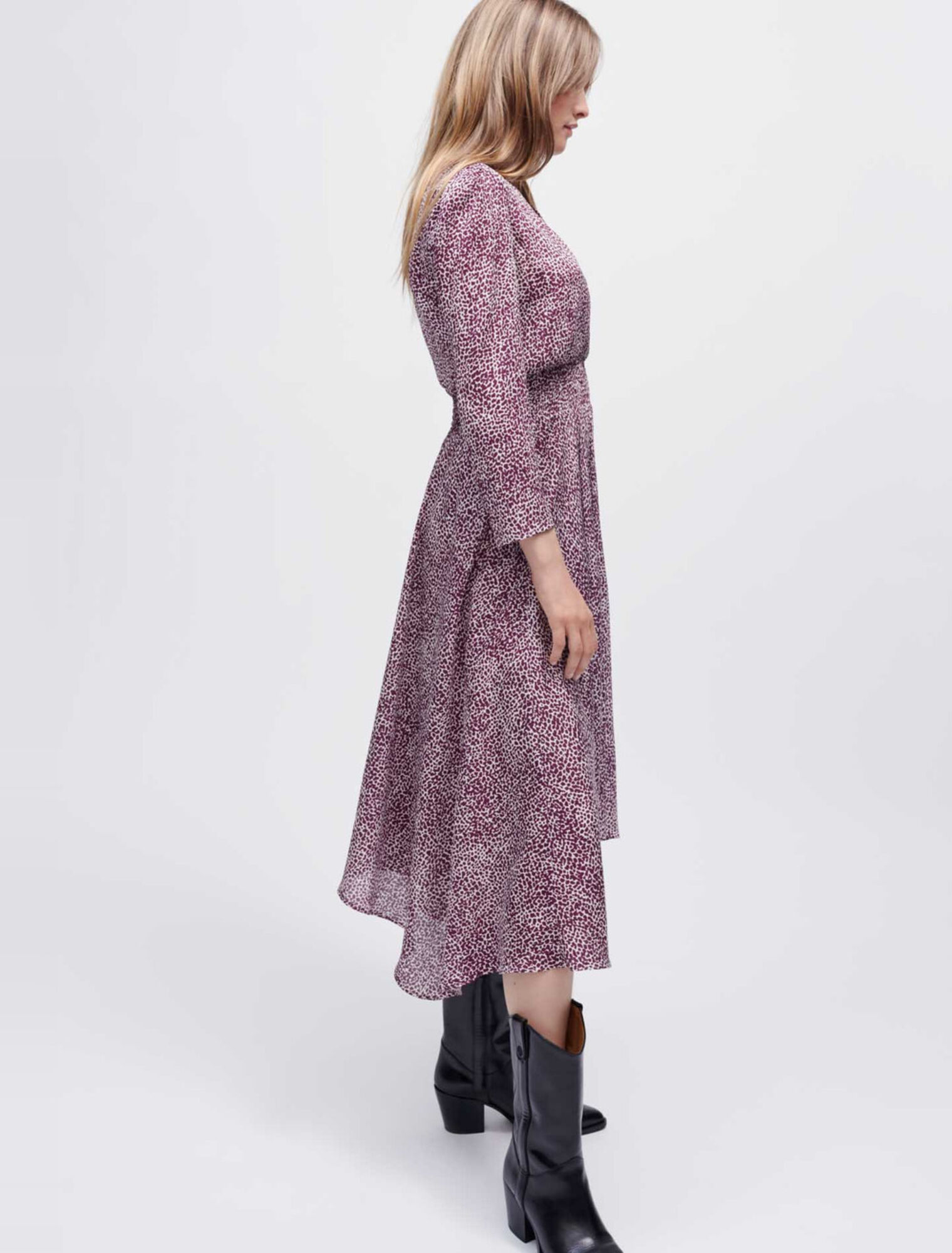 Vestido asimétrico leopardo