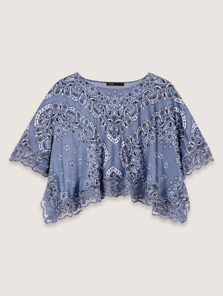 Top estampado fluido