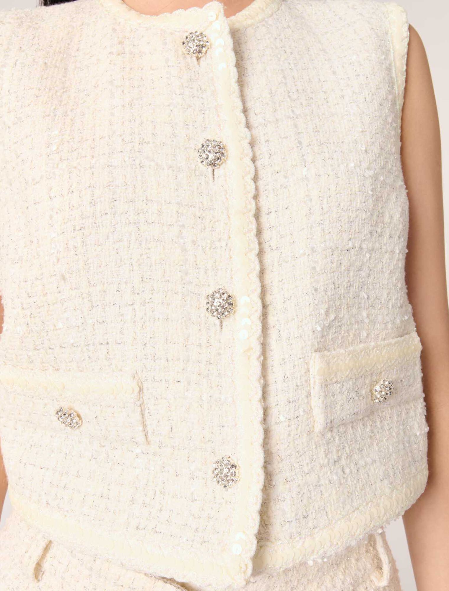 Chaqueta de tweed con lentejuelas
