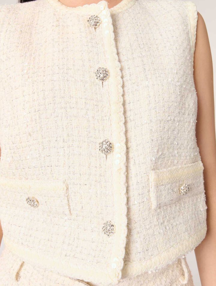 Chaqueta de tweed con lentejuelas