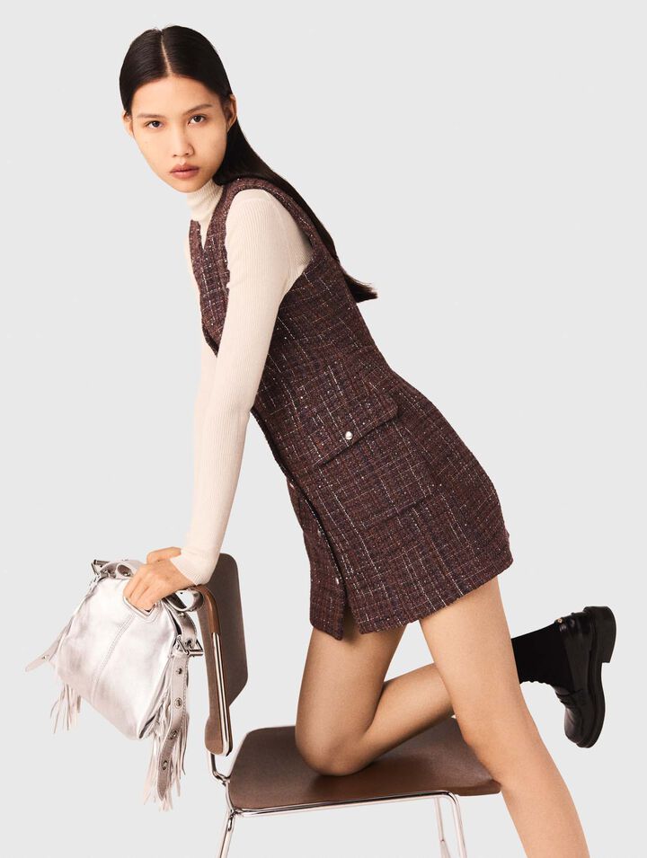 Vestido corto de tweed