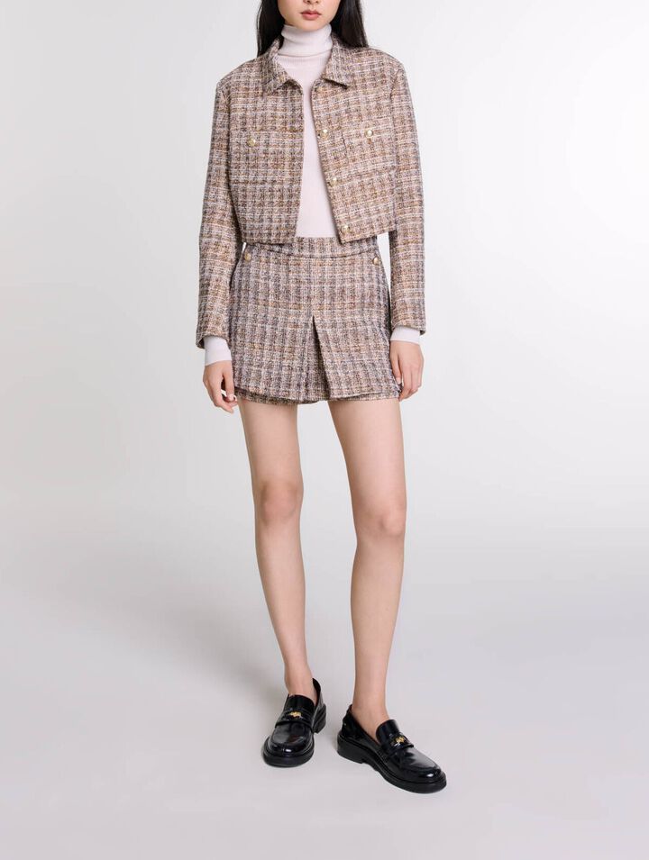 Pantal&oacute;n corto trampantojo de tweed