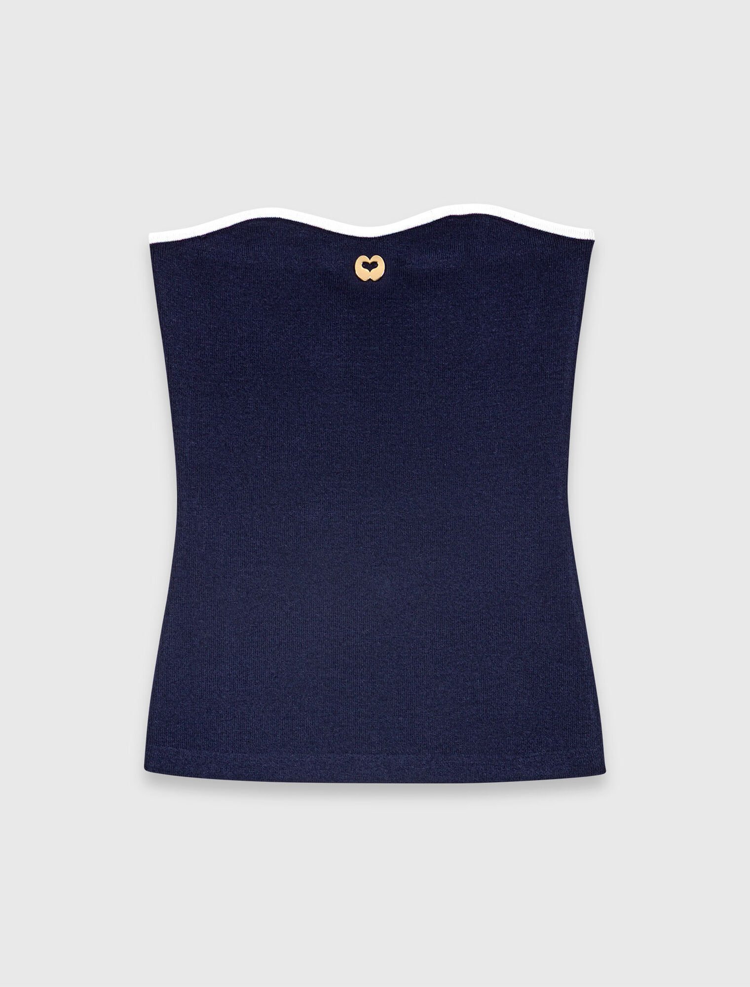 Bustier de punto en contraste