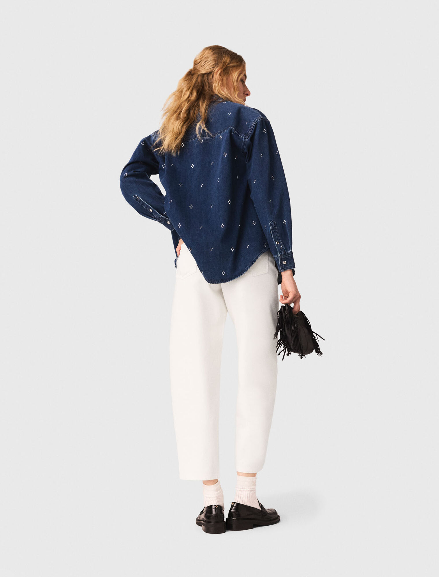 Camisa vaquera con strass