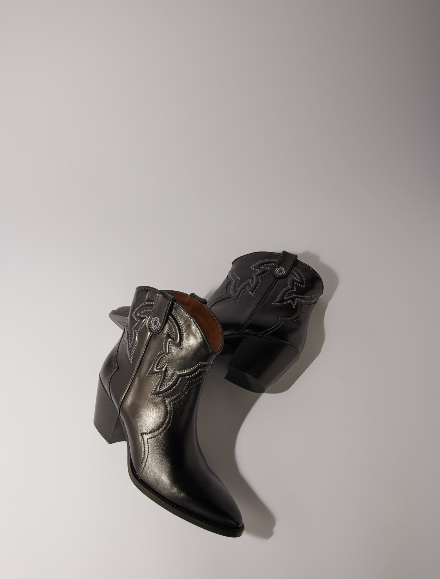 Botines cowboy de cuero