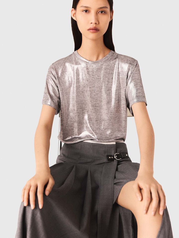 Camiseta de lamé