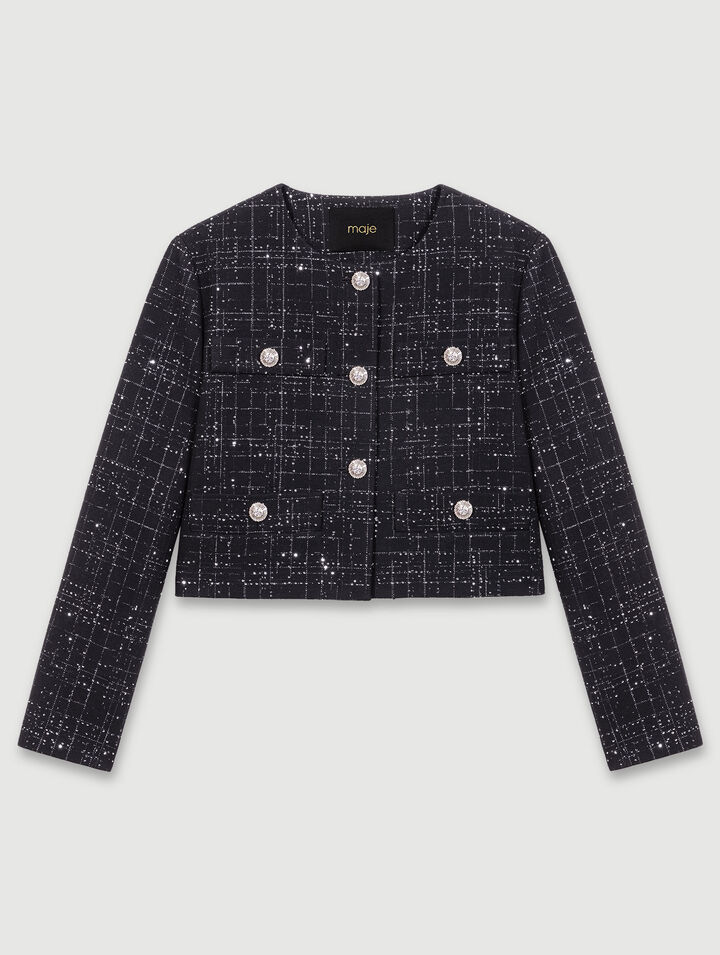Chaqueta corta de tweed