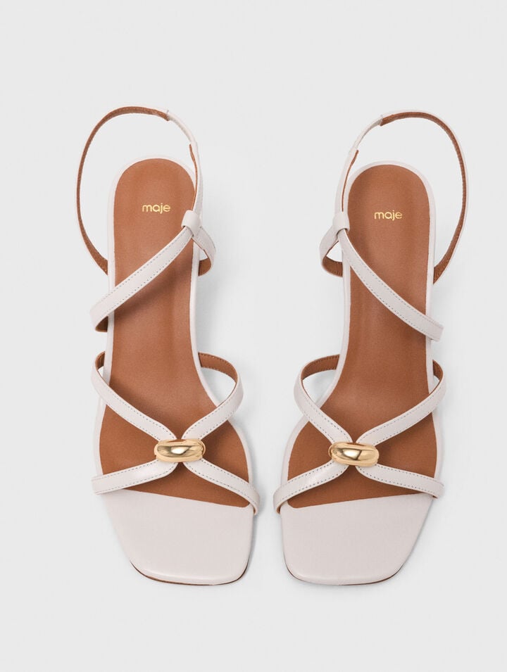 Sandalias multitiras de piel