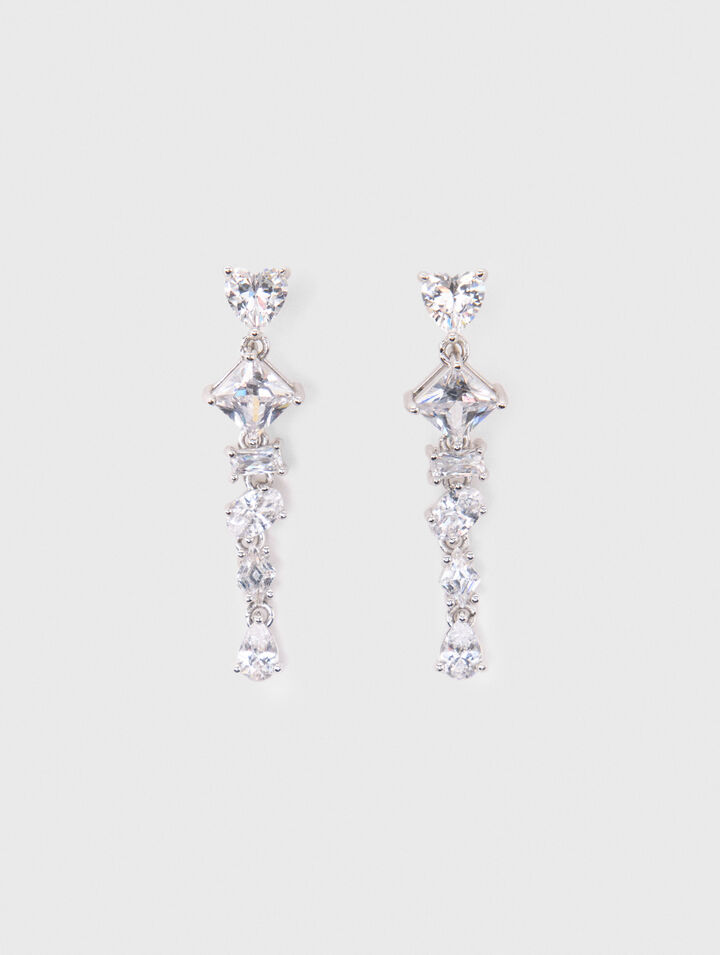 Pendientes de corazón con strass