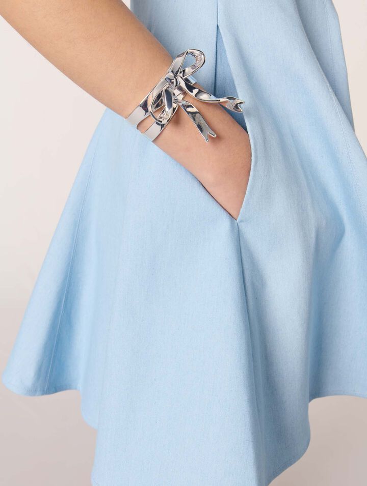 Brazalete lazo plateado