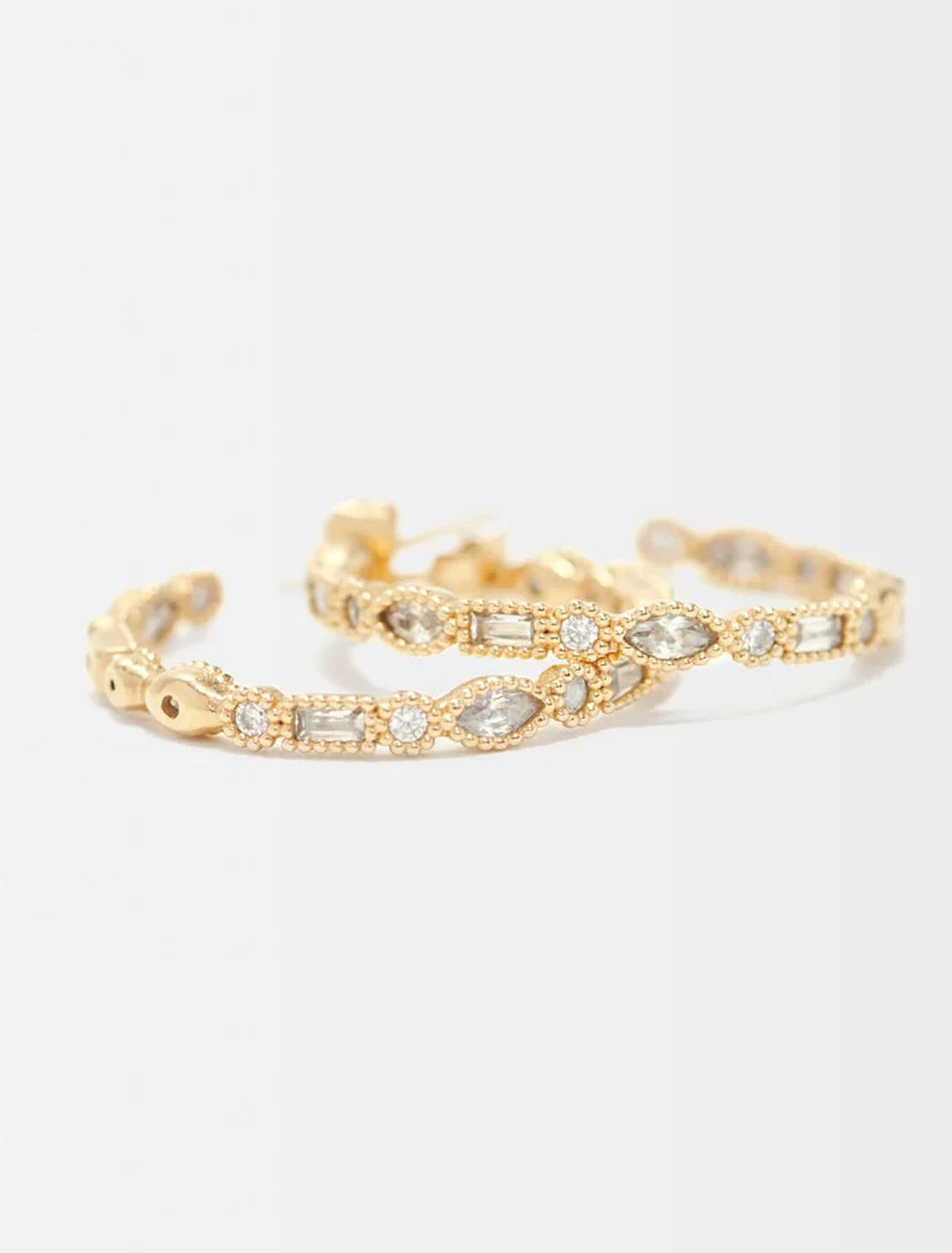 Pendientes de aro con strass