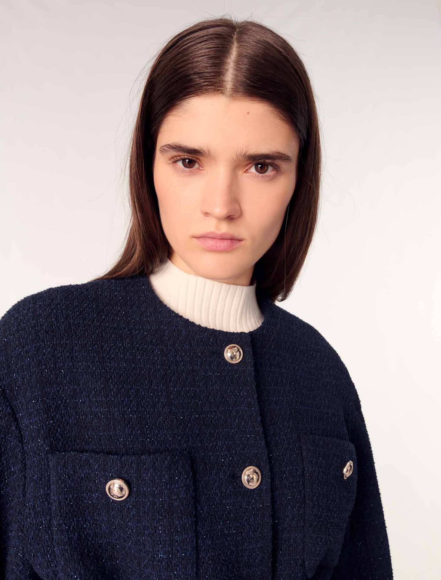 Chaqueta 4 bosillos de tweed