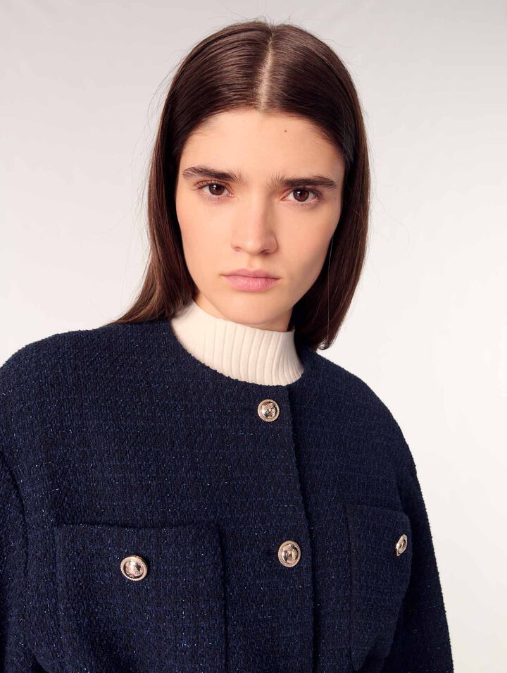 Chaqueta 4 bosillos de tweed