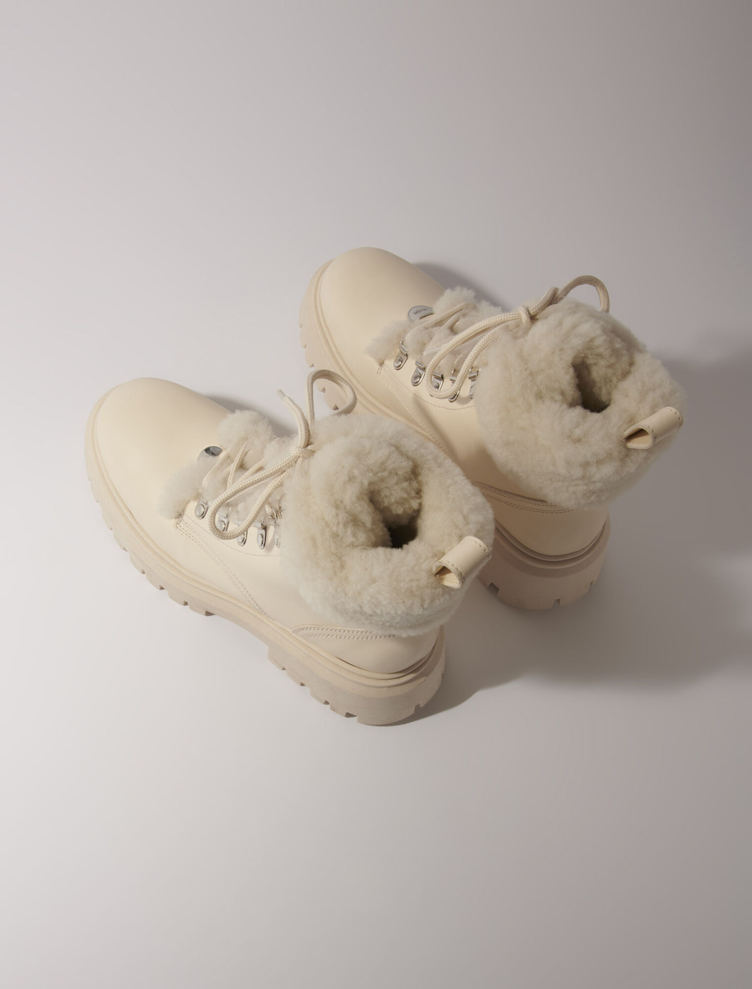 Botines chunky de pelo sintético