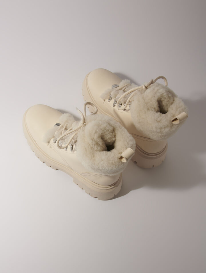 Botines chunky de pelo sintético