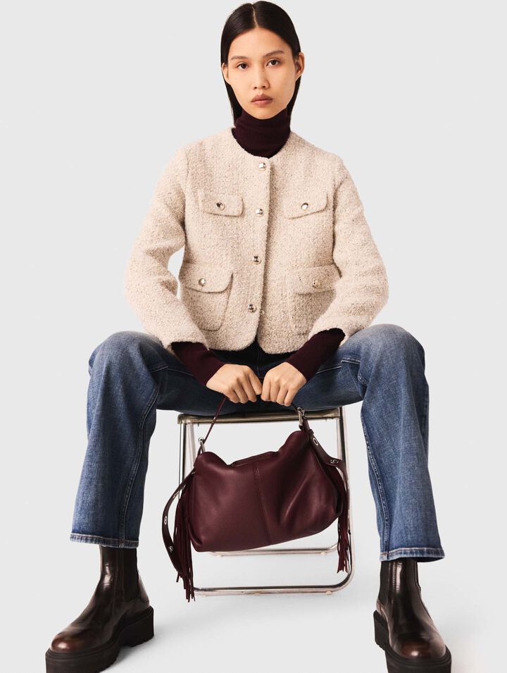Chaqueta corta de tweed bouclé