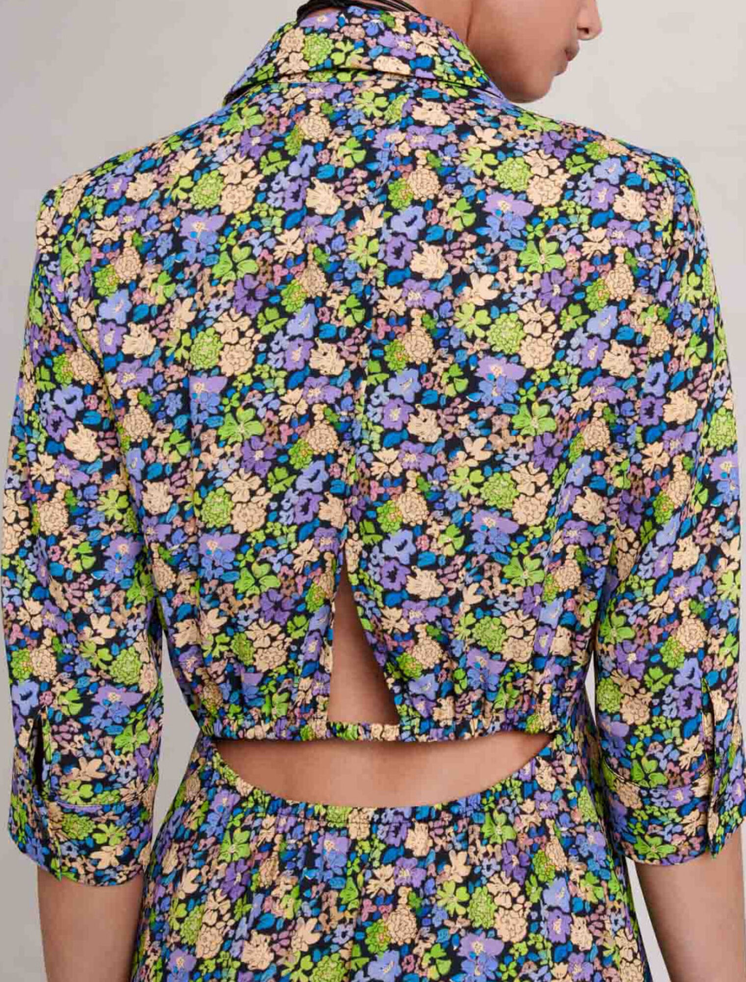 Vestido largo con flores