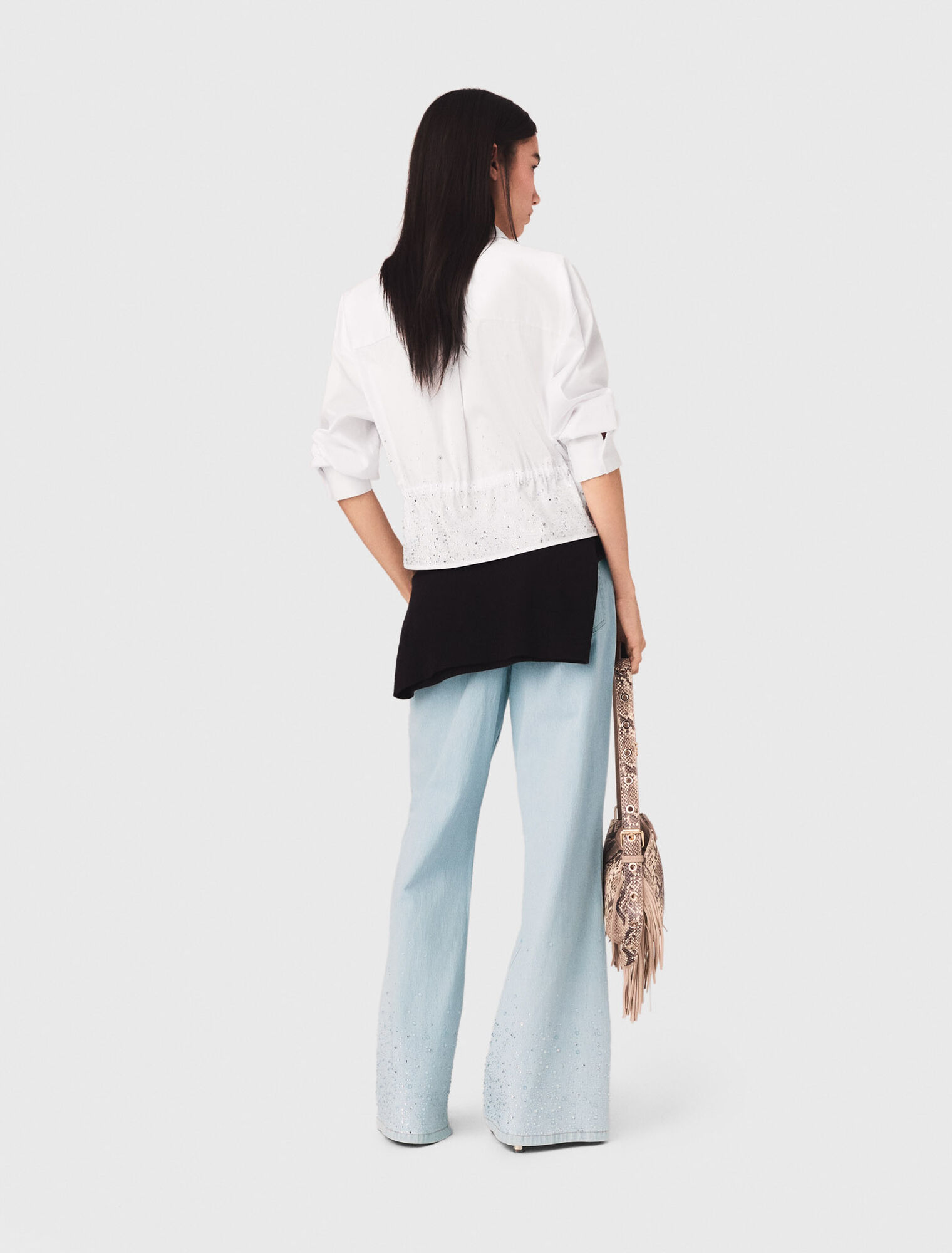 Camisa de algod&oacute;n con strass