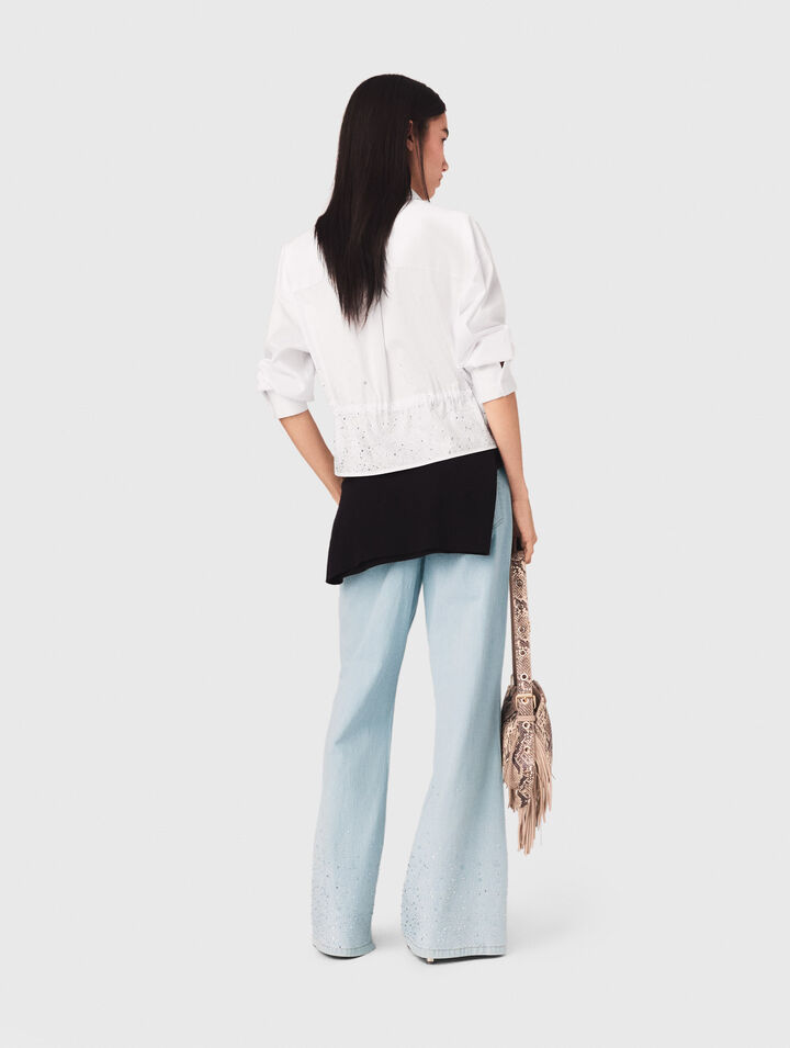 Camisa de algod&oacute;n con strass